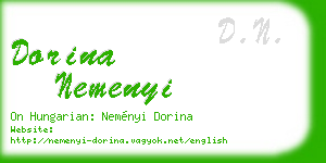 dorina nemenyi business card
